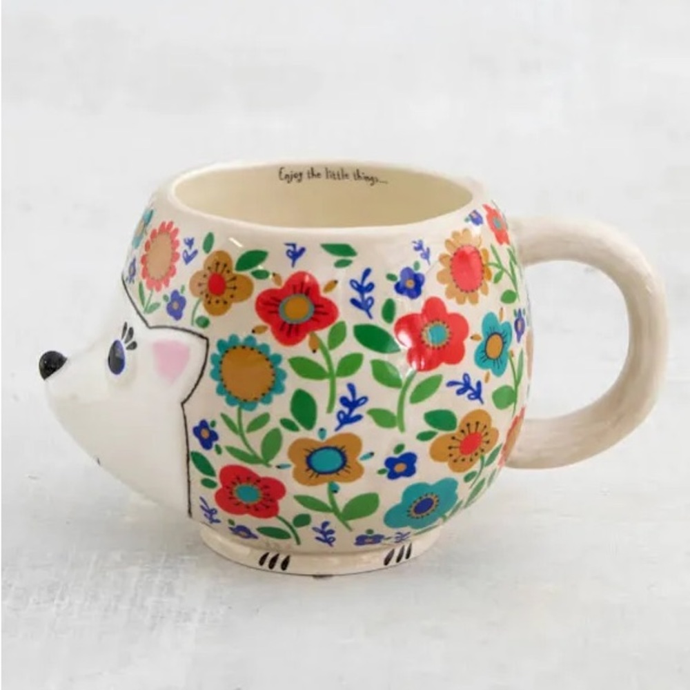 NWT Natural Life Folk Art Mug: Harriet the Porcupine